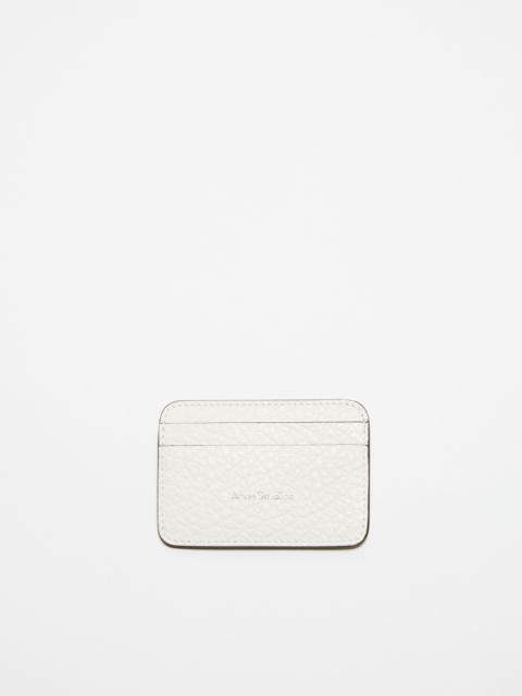 Leather card holder - White