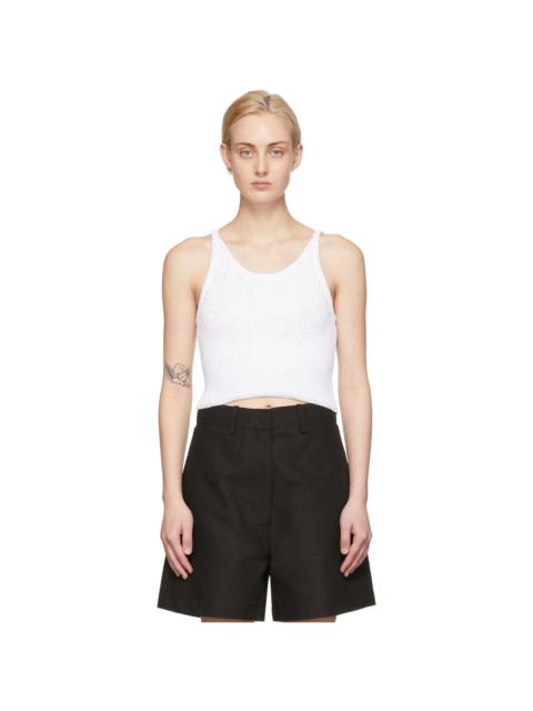 ARCH THE White Knit Tank Top