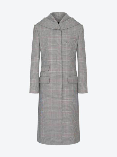 Moschino GLEN PLAID WOOL BLEND COAT