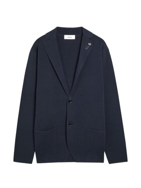 LARDINI button-up floral-pin cardigan