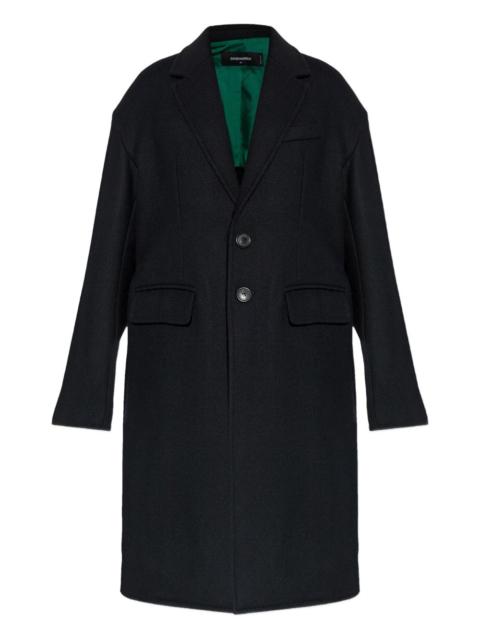 DSQUARED2 buttoned wool-blend coat