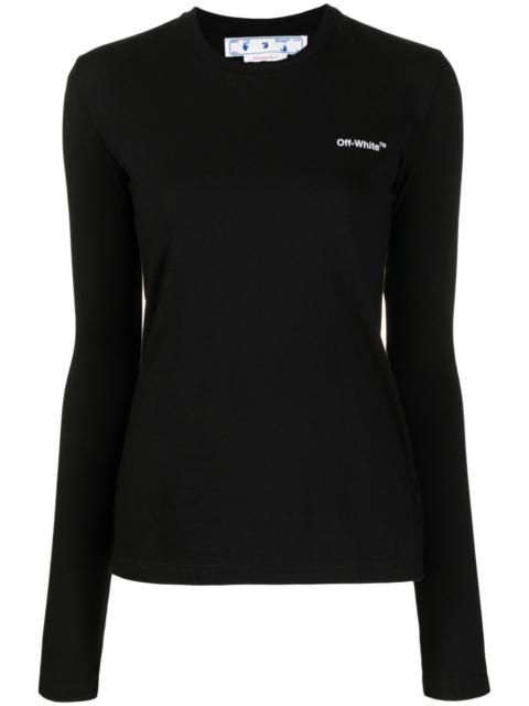 Off-White Diag-stripe long-sleeved T-shirt