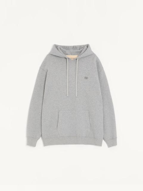 Valentino VALENTINO COTTON HOODIE WITH VLOGO EMBROIDERY