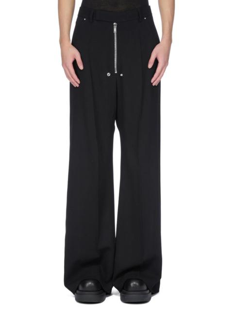 Rick Owens Black Concordians Tailored Wide Belas Trousers