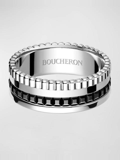 Boucheron Quatre 18K White Gold Black Edition Small Band Ring