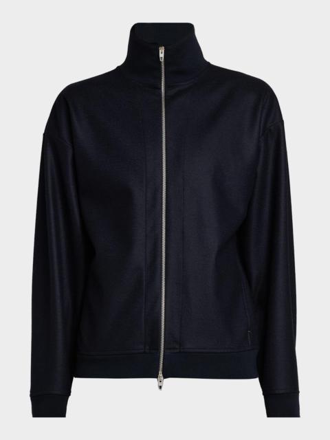 Jil Sander Men's Melton Wool Zip-Front Jacket