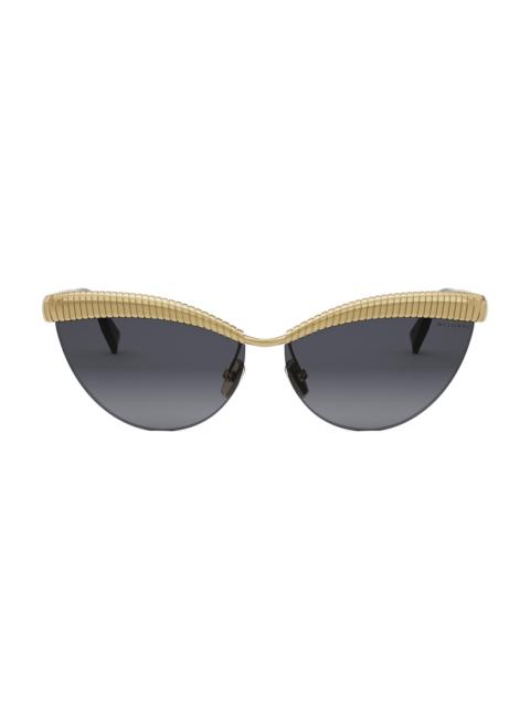 BVLGARI Women's Tubogas 61MM Oval Sunglasses - Black Gold Black