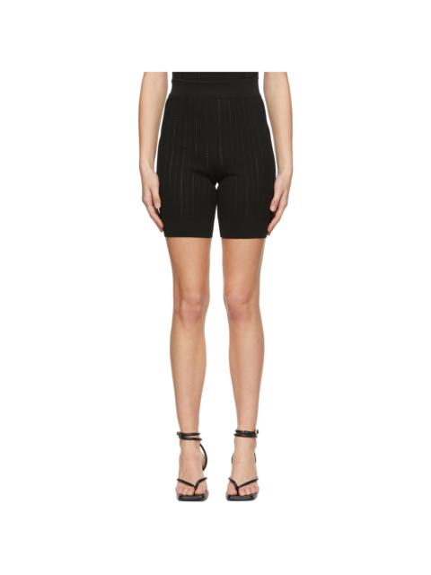 SYSTEM Black Rayon Shorts