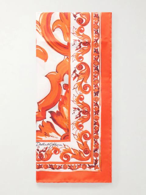 Dolce & Gabbana Printed Silk-twill Foulard