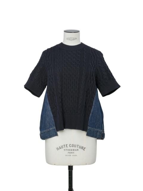 sacai Denim x Cotton Knit Pullover