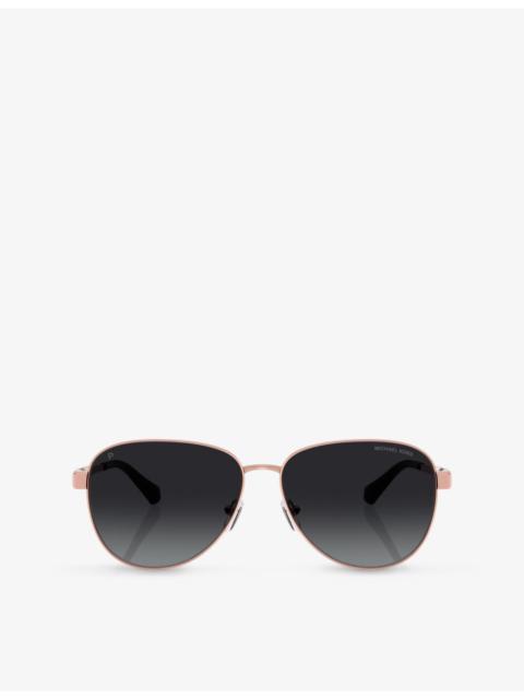 MICHAEL KORS MK1160 Biarritz Pilot-Frame Metal Sunglasses