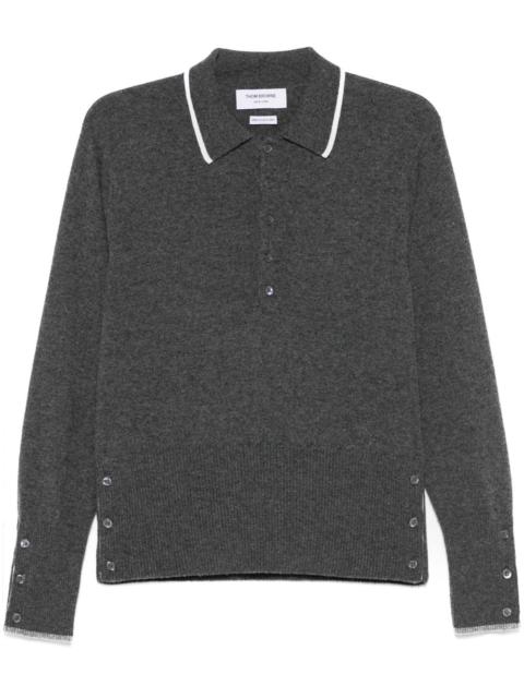 Thom Browne intarsia cashmere polo shirt