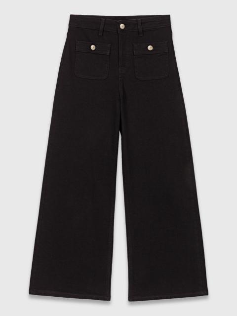 maje Straight-leg jeans with patch pockets