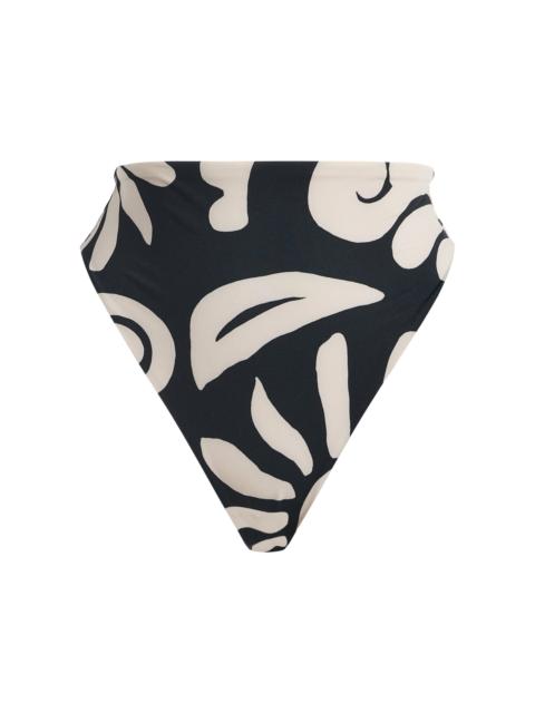 CALA de la CRUZ Lulu Printed Bikini Bottoms black/white