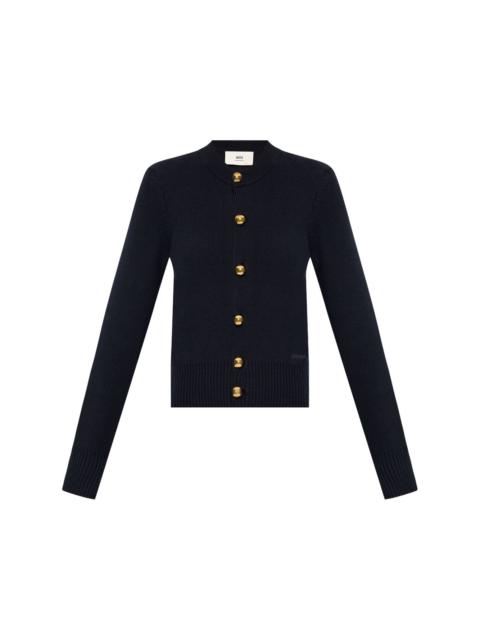 AMI Paris logo-embroidered cardigan