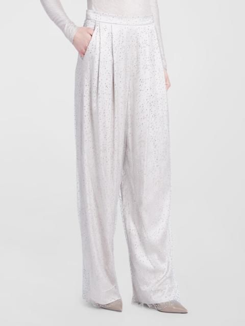 GIORGIO ARMANI Satin Beaded Pants