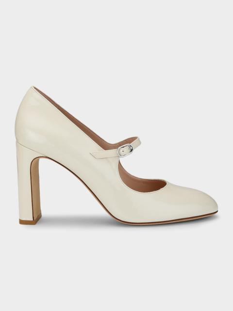 Stuart Weitzman Babette 85MM Patent Leather Mary Janes