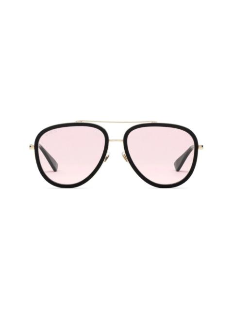 GUCCI tinted-lense aviator sunglasses
