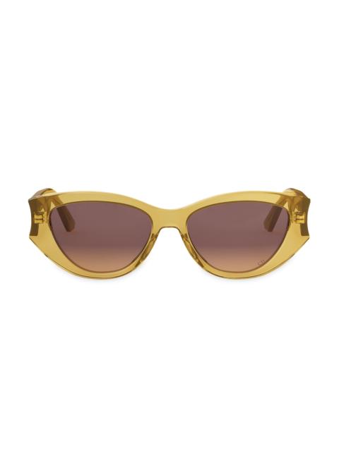 Dior Women's DiorGlow B1I 53MM Oval Lenses - Yellow Brown