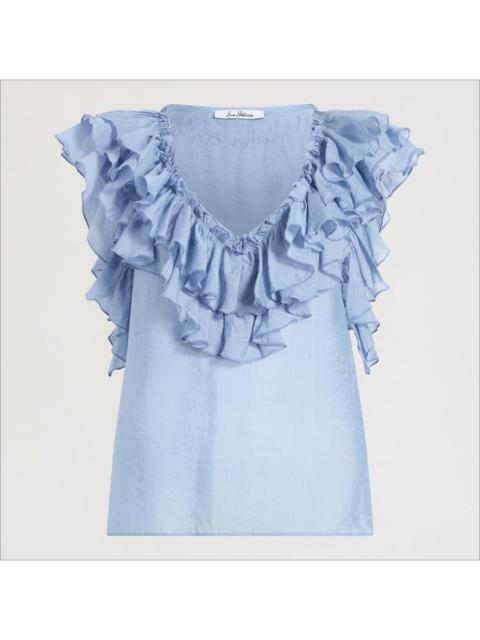 Sam Edelman V-Neck Ruffle Tank