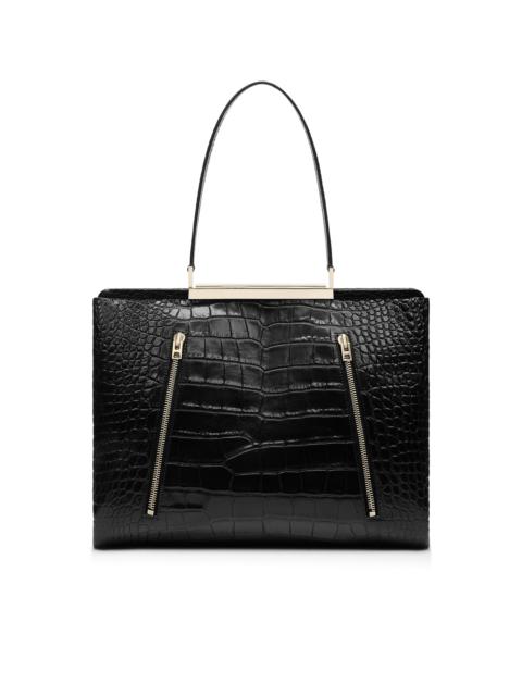 TOM FORD SOFT PRINTED CROCODILE LEATHER PATRICK SHOULDER BAG