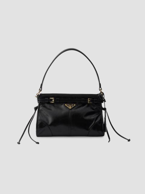 Prada Women's Bonnie Small Leather Top Handle Bag - Black