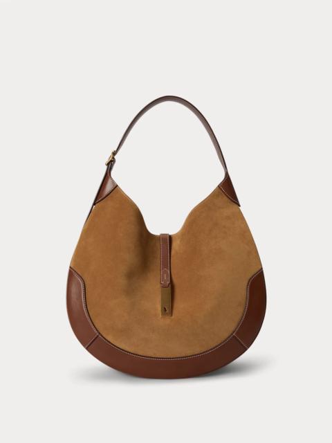 Polo Ralph Lauren Polo ID Suede Large Shoulder Bag