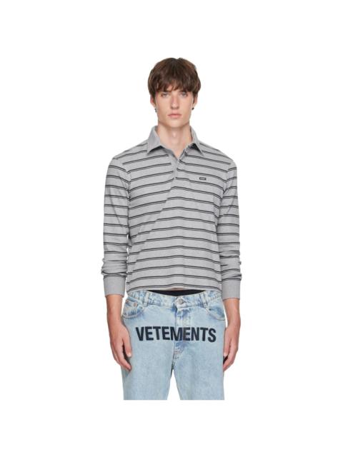 VETEMENTS Gray Long Sleeve Polo