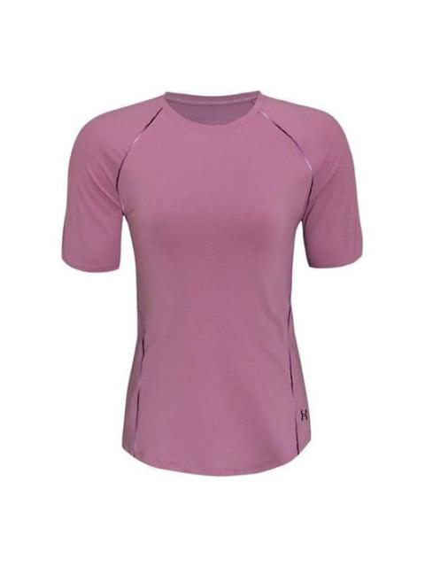 Under Armour Under Armour Rush Casual Breathable Training Sports Short Sleeve Pink Red 1360852-680