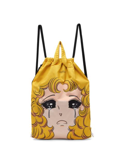 pushBUTTON SSENSE Exclusive Yellow Crying Girl Backpack
