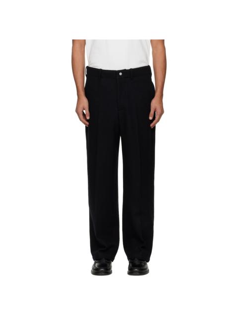 LADY WHITE CO. Black Crater Wool Trousers