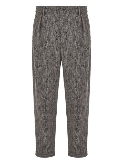 GIORGIO ARMANI pleated-front textured trousers
