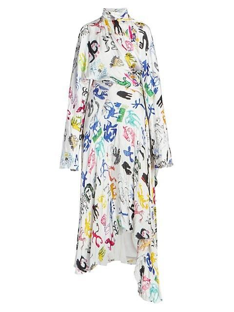 BALENCIAGA 아티스트 doodles 트위스트 드레스
