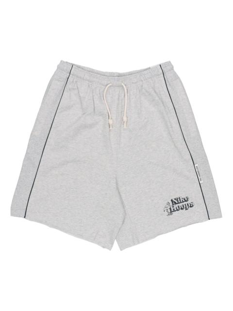Nike Nike Solid Color Lacing Elastic Breathable Sports Shorts Gray DH7384-050