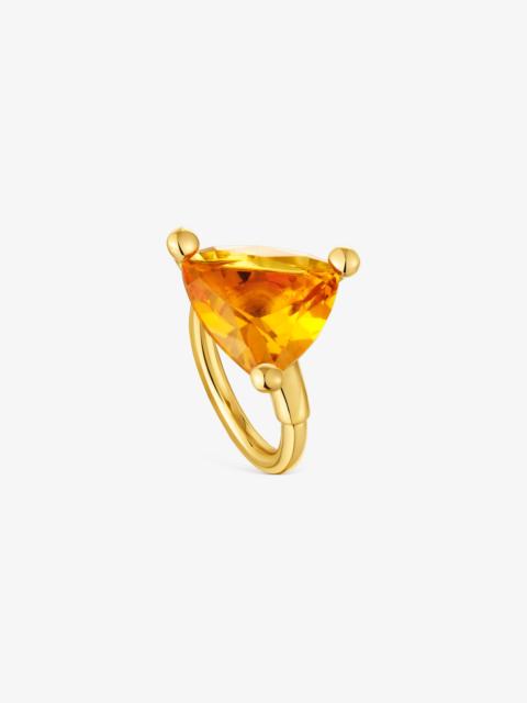 TOUS Large Ring in 18K gold vermeil and lab-grown citrine TOUS Color LGG