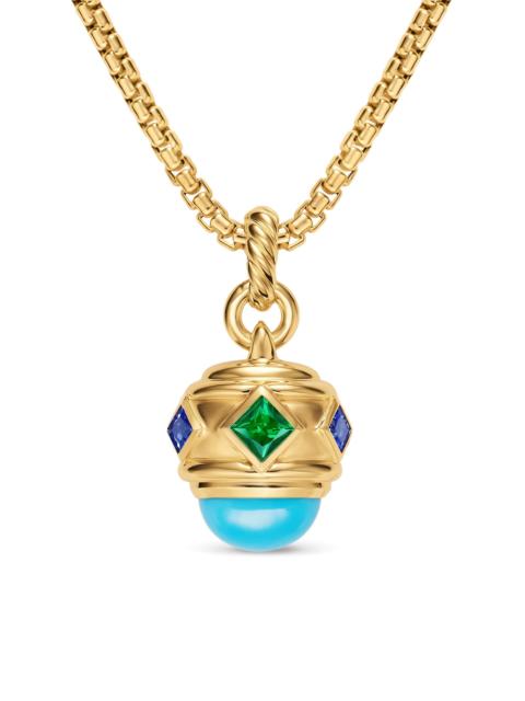 DAVID YURMAN Women's Renaissance Amulet in 18K Yellow Gold - Turquoise