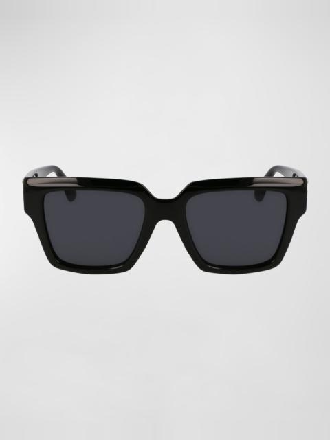 FERRAGAMO Gancini Acetate Square Sunglasses