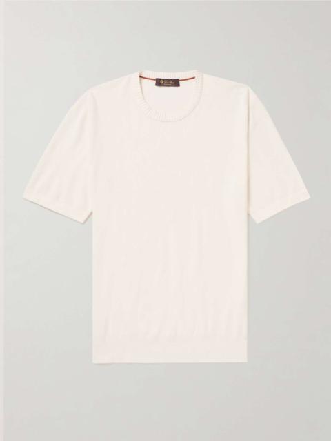 Cotton and Silk-Blend Piqué T-Shirt
