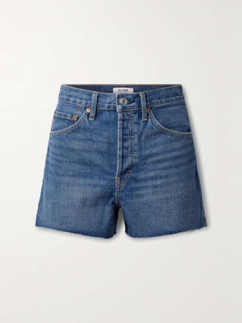 RE/DONE 50s frayed denim shorts