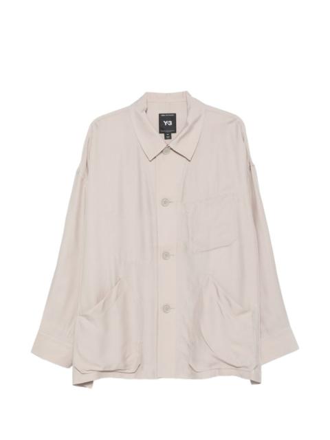 Y-3 patch-pocket overshirt