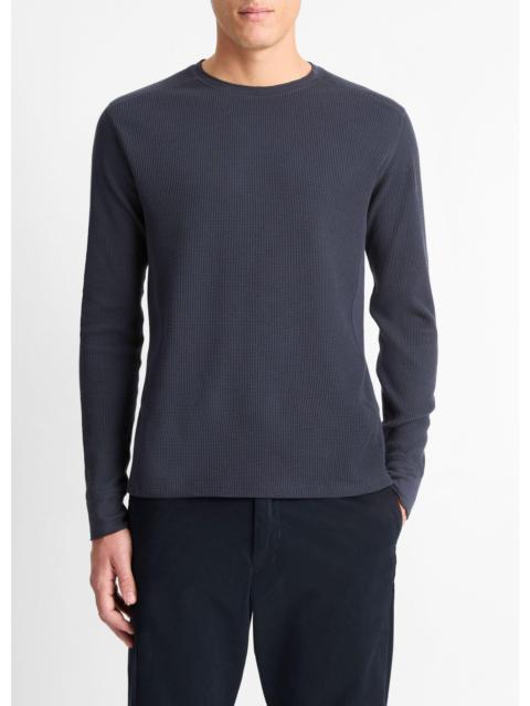 Vince Pima Cotton-Blend Thermal Long-Sleeve Pullover