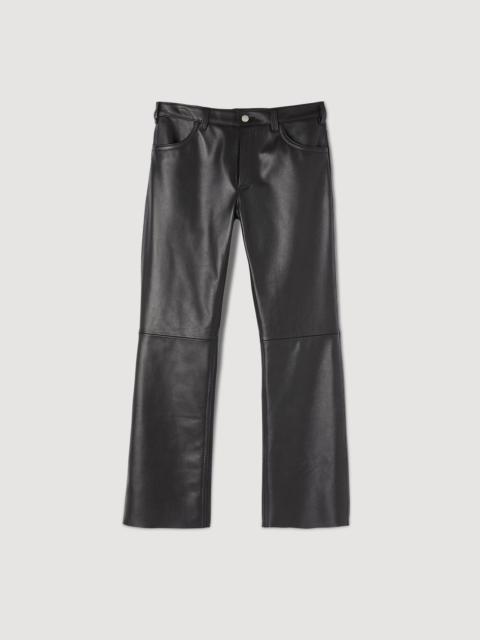 Sandro LEATHER TROUSERS