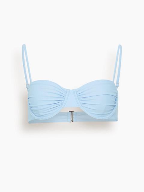 TANYA TAYLOR Paloma Bikini Top in Vista Blue