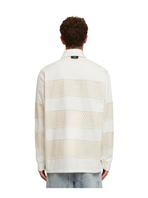 MSGM Solid color polo shirt with mesh