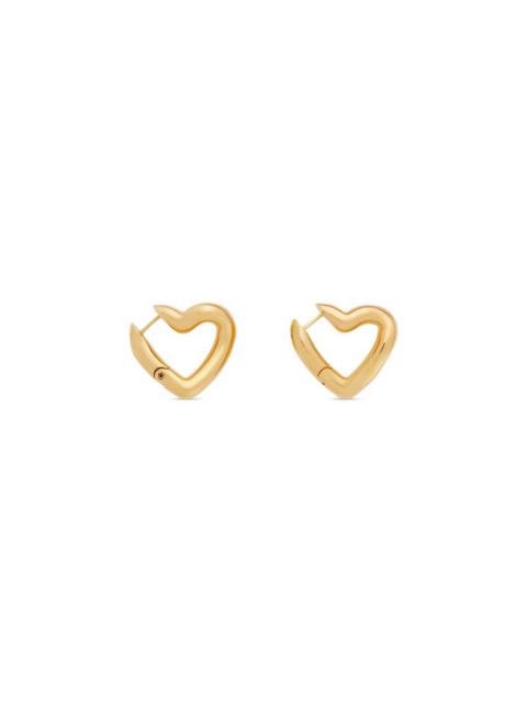 Women's Loop Heart Xs Earrings  in Gold