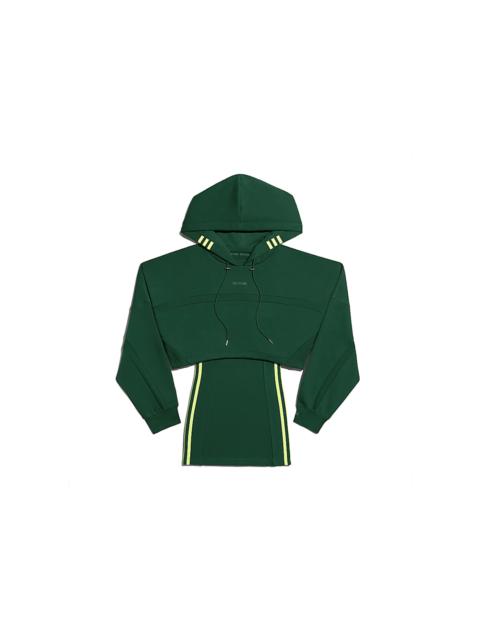 adidas adidas Ivy Park Hooded Cutout Dress Dark Green