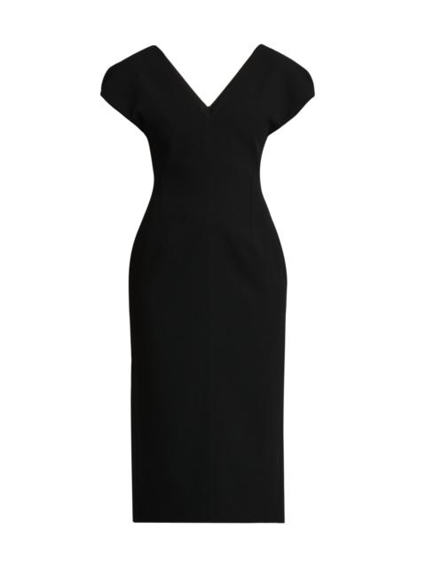 Jil Sander Women's Wool Sable Midi-Dress - Black