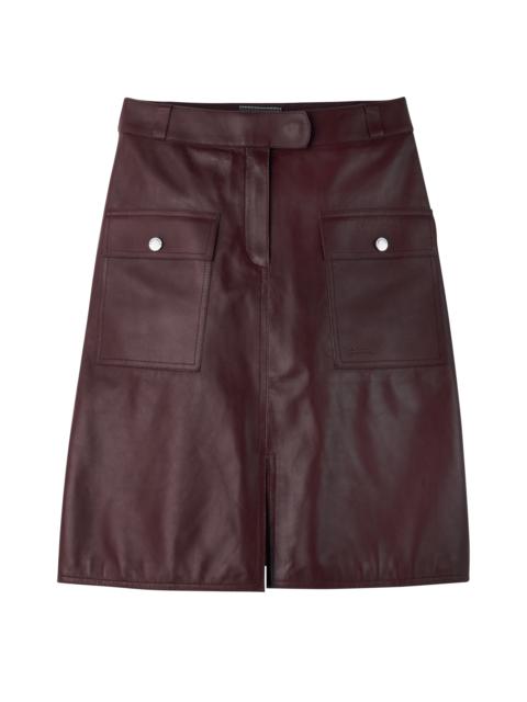 Longchamp Skirt Plum - Leather