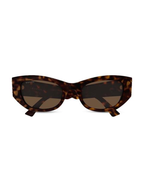 GUCCI Women's On Side 53MM Cat-Eye Sunglasses - Brown