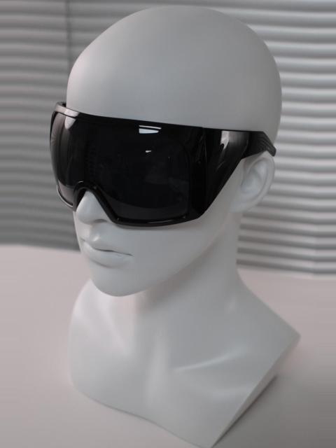 Other brands Japanese Brand - Avant Garde Futuristic Oversized Black Sunglasses Unisex OS